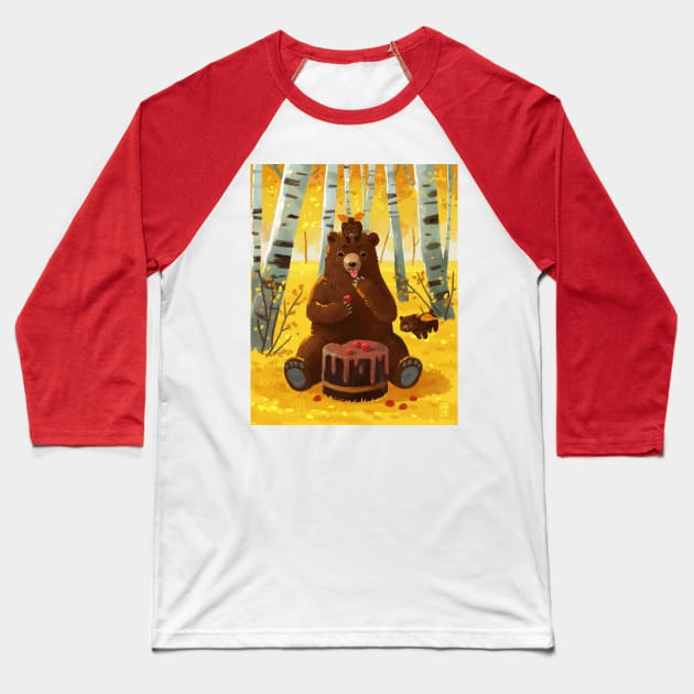 Cake Baseball T-Shirt by Freeminds